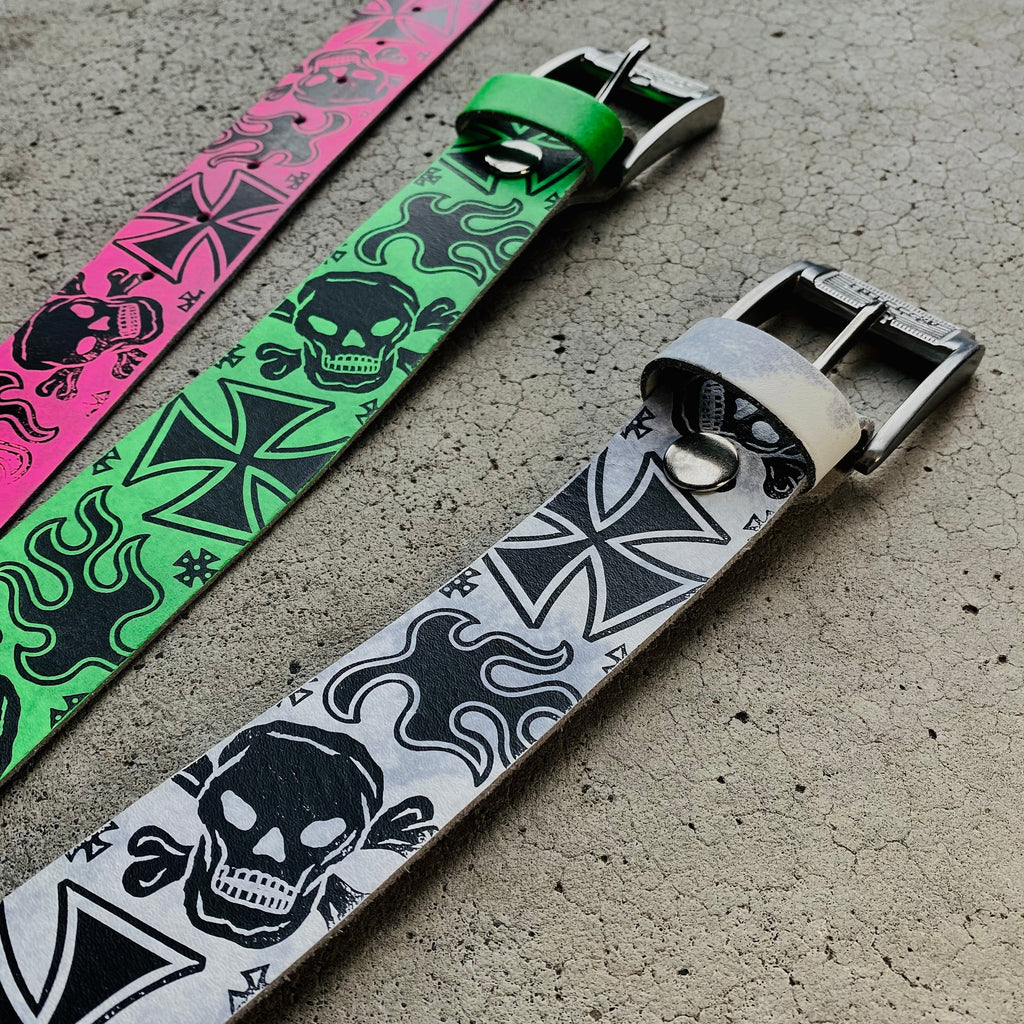 Skull and Valour Leather Belt