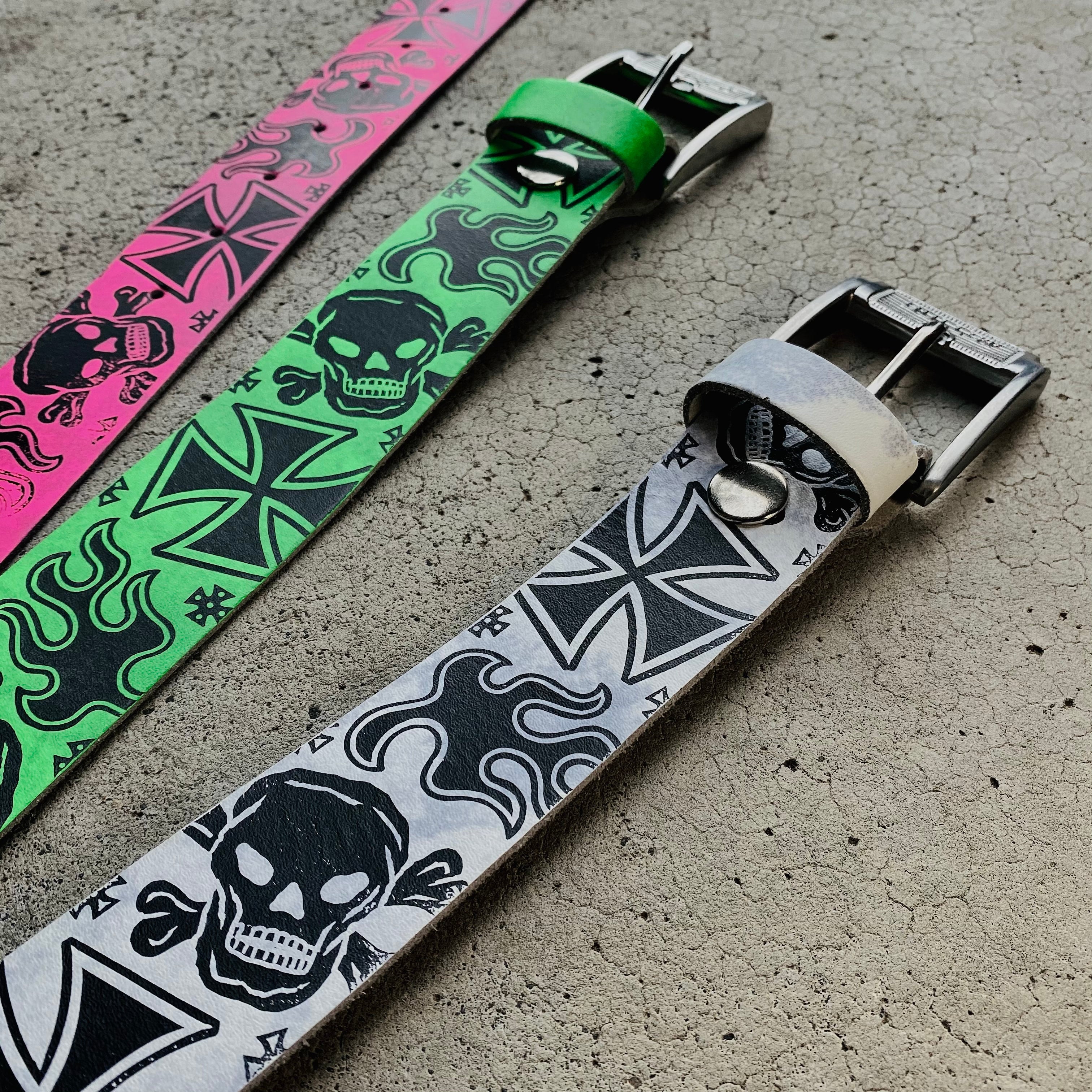 Skull and Valour Leather Belt