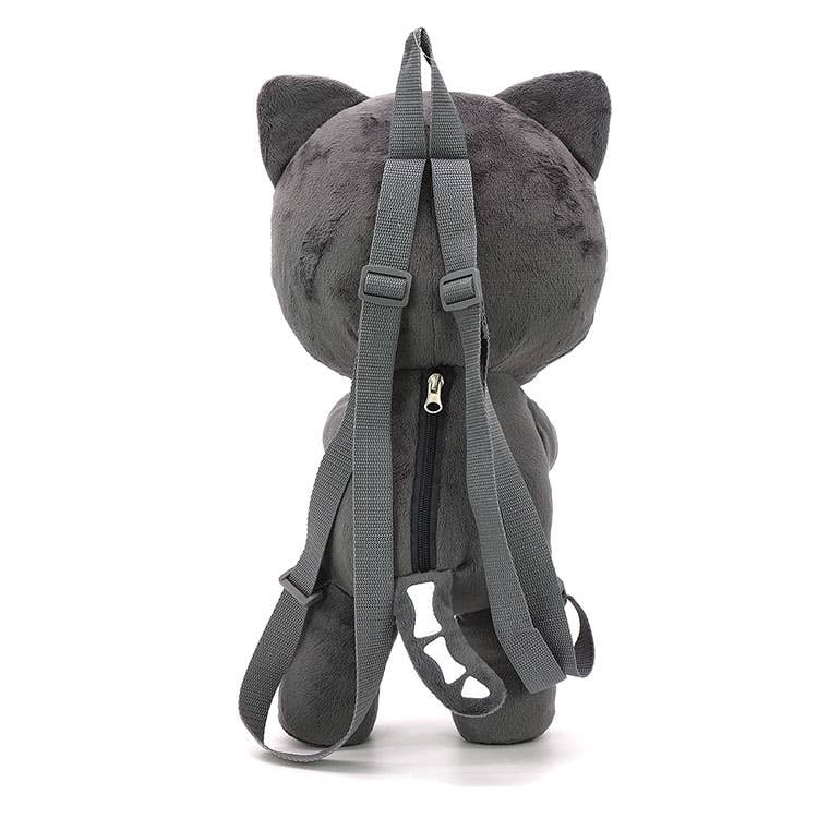 Skele Kitty Plushy Cat Backpack