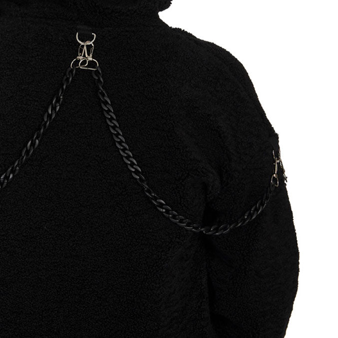 Black Bunny Laced Hood