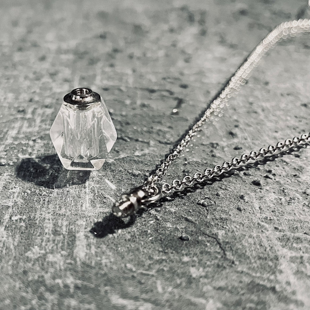Immaculate Clear Cremation Vial Necklace