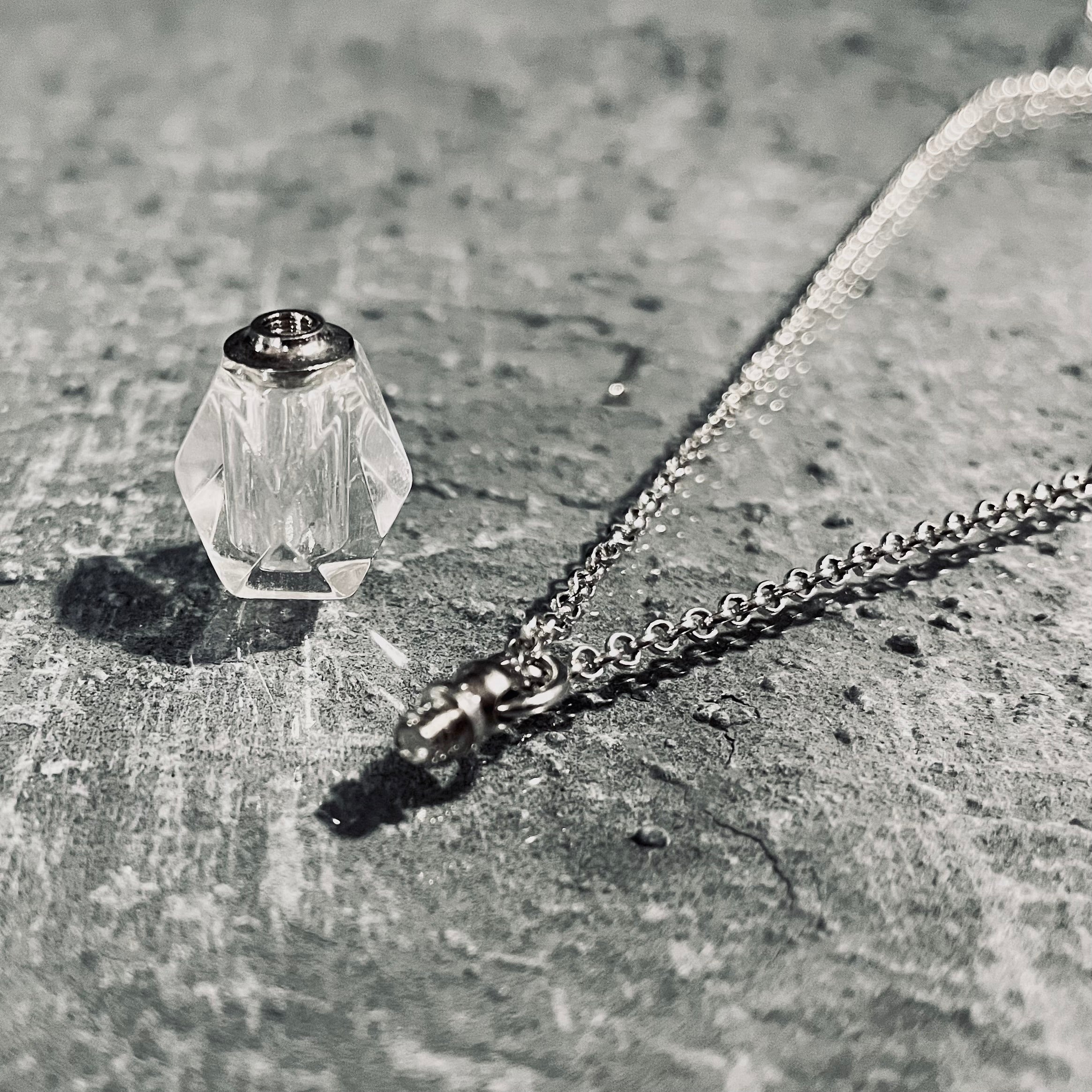 Immaculate Clear Cremation Vial Necklace