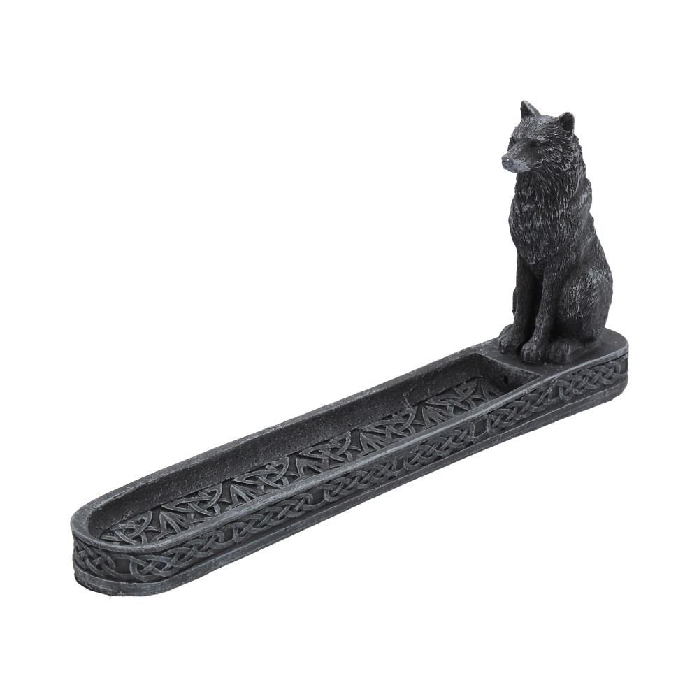 Obsidian Wolf Scent Catcher Incense Burner