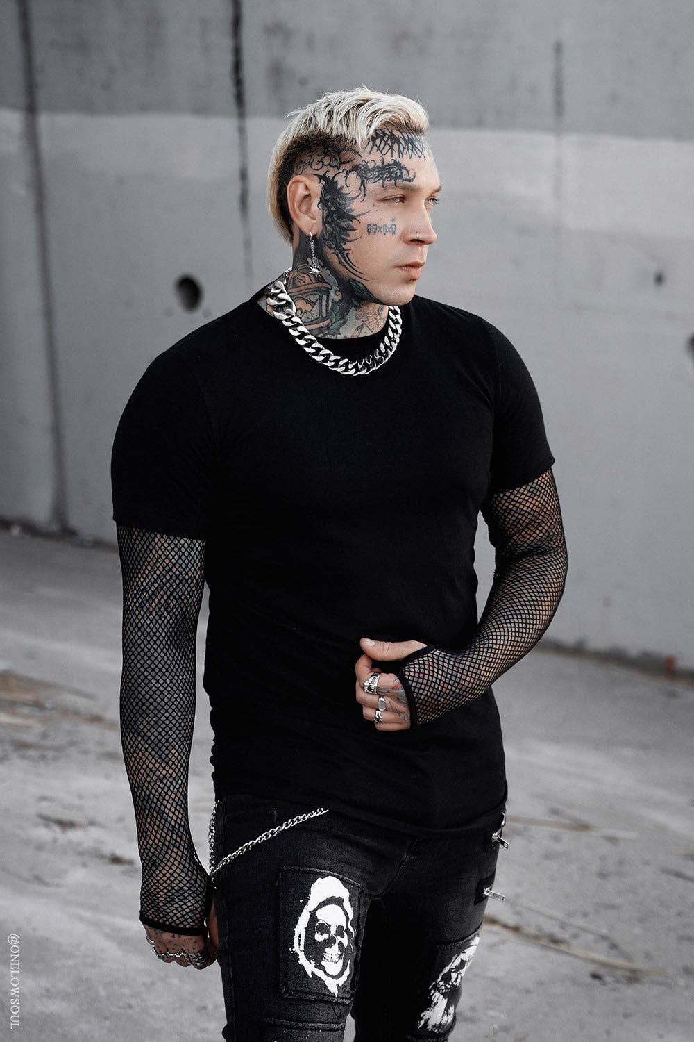 Graveyard Goth Fishnet Long Sleeve