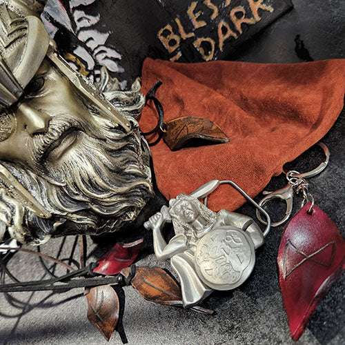 Rune Leather Pendant Necklace