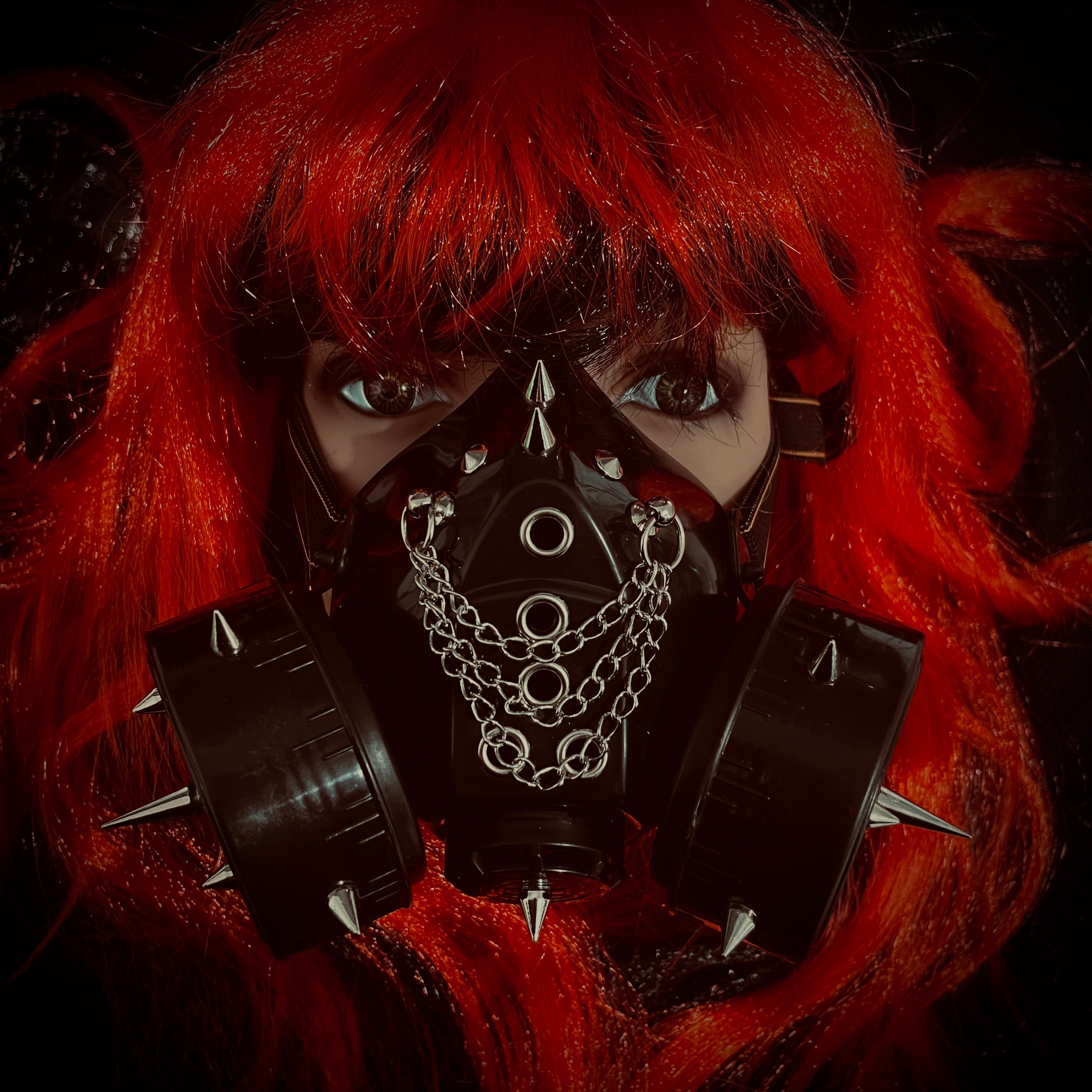 Descending Asteroid Cybergoth Gas Mask
