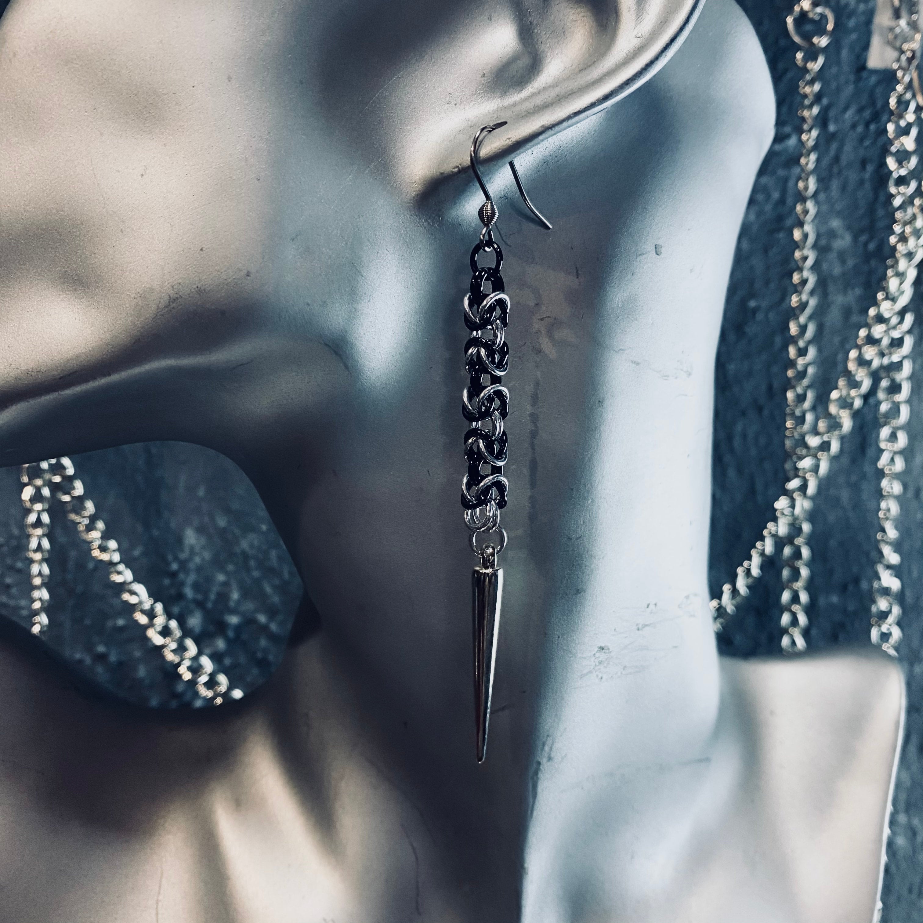 Lightning Bolt Spike Earrings