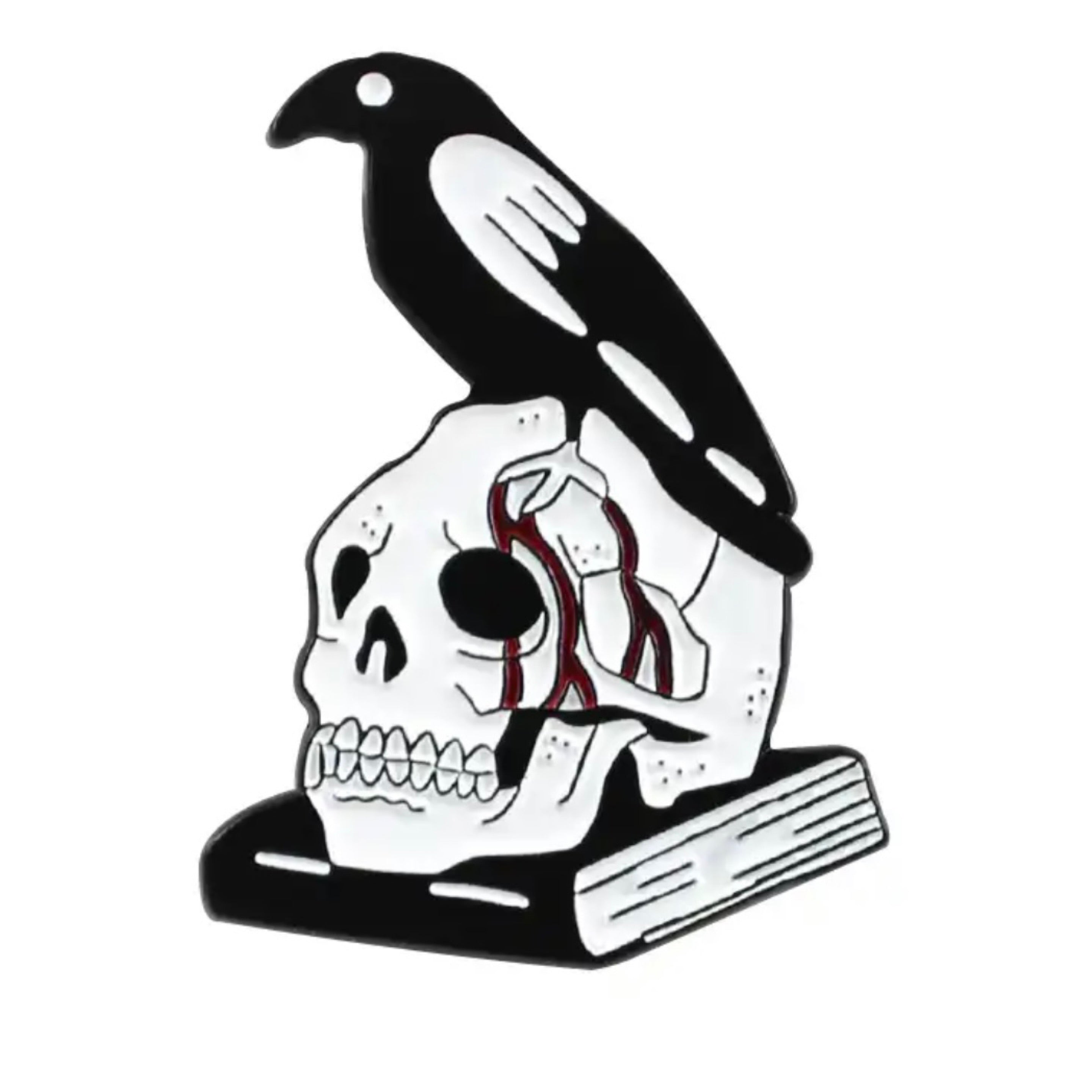 Nevermore Raven Scribe Enamel Pin