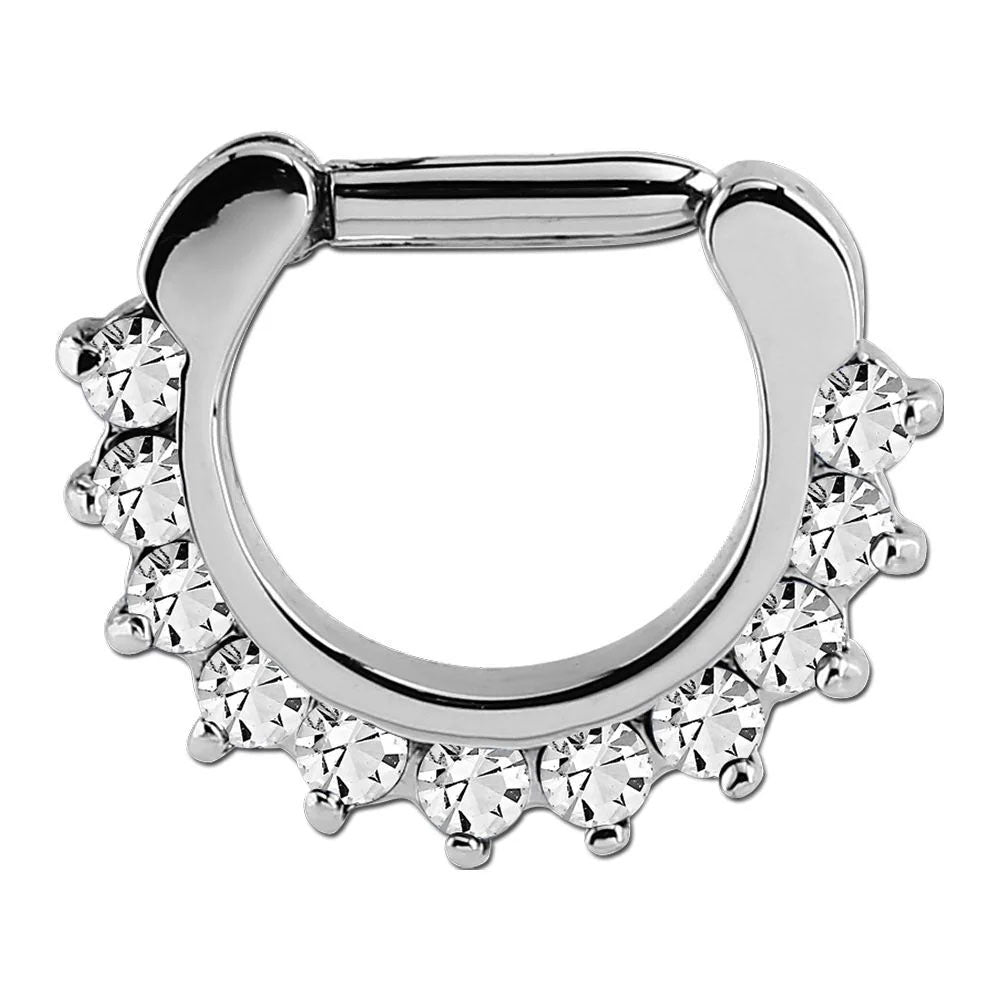 Clicker Emblazoned Essence Surgical Steel Septum Piercing