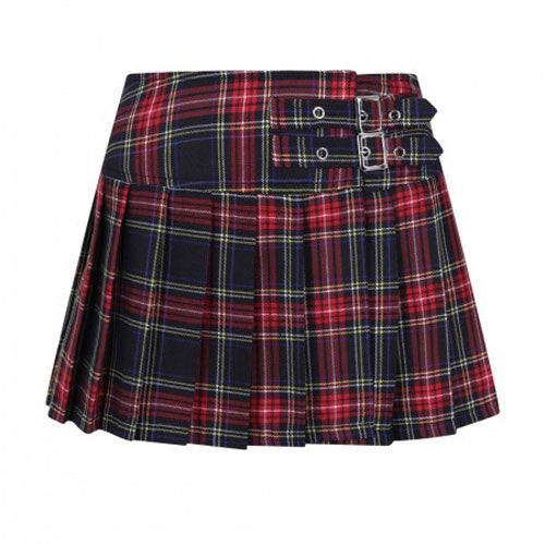 Dark Doll Black Tartan Mini Skirt