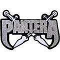 PANTERA Silver Swords Woven Patch