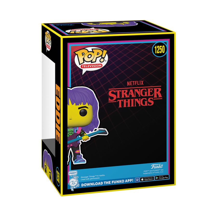 Stranger Things - Eddie with Guitar US Exclusive Blacklight Pop!