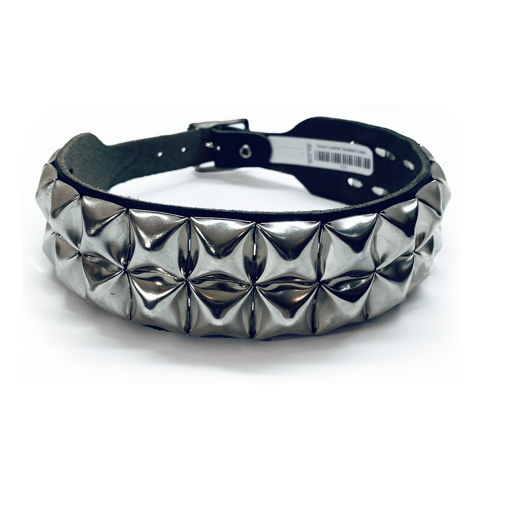 Deuce Leather Studded Collar
