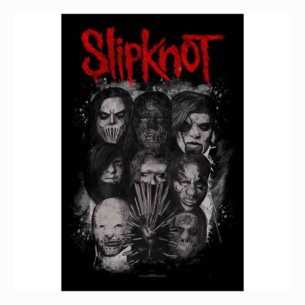 SLIPKNOT Masks Wall Flag