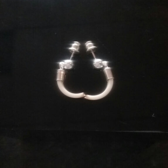 Rabbit Teeth Earrings Sterling Silver