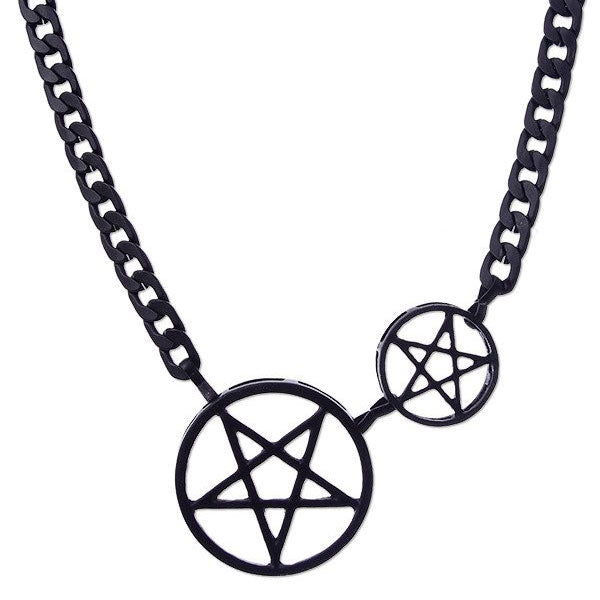 Conjurers Double Black Penta Necklace