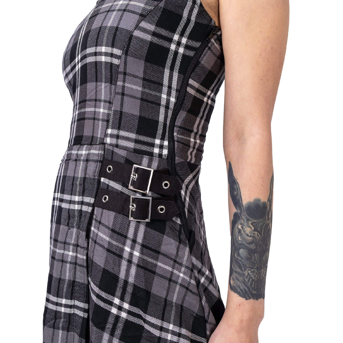 Kina Grey Spectre Tartan Dress