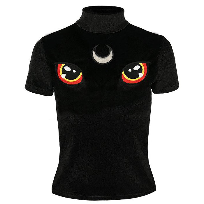 Night Cat Velvet Top