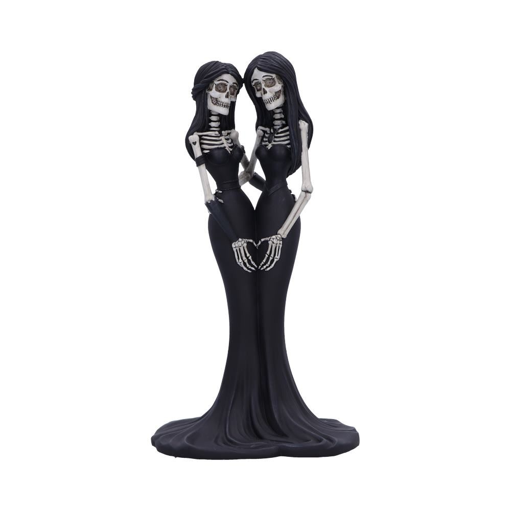 Eternal Sisters Skeleton Embrace Statue