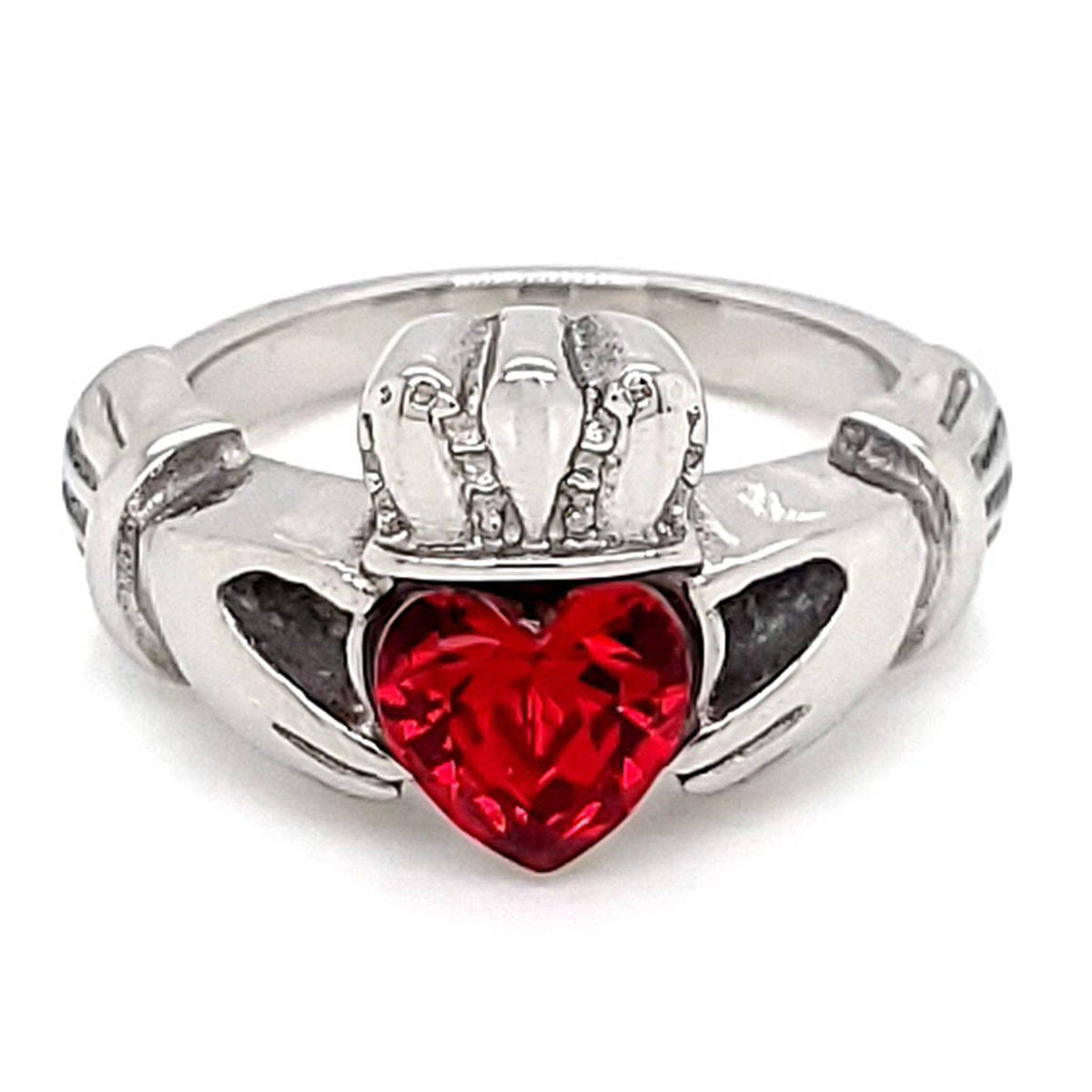 Sanguine Claddagh Ring