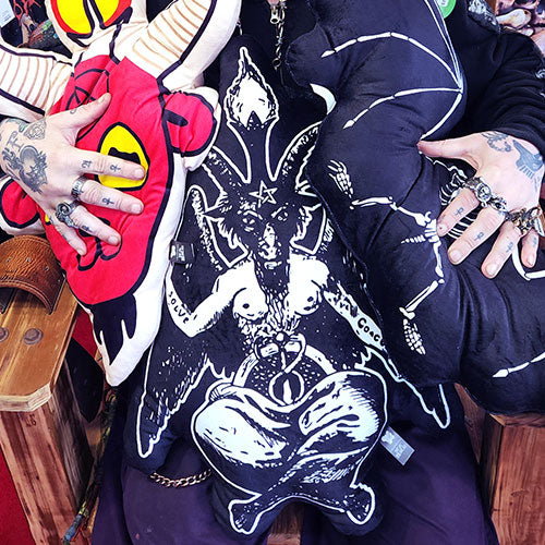 Baphomet Black Cushion