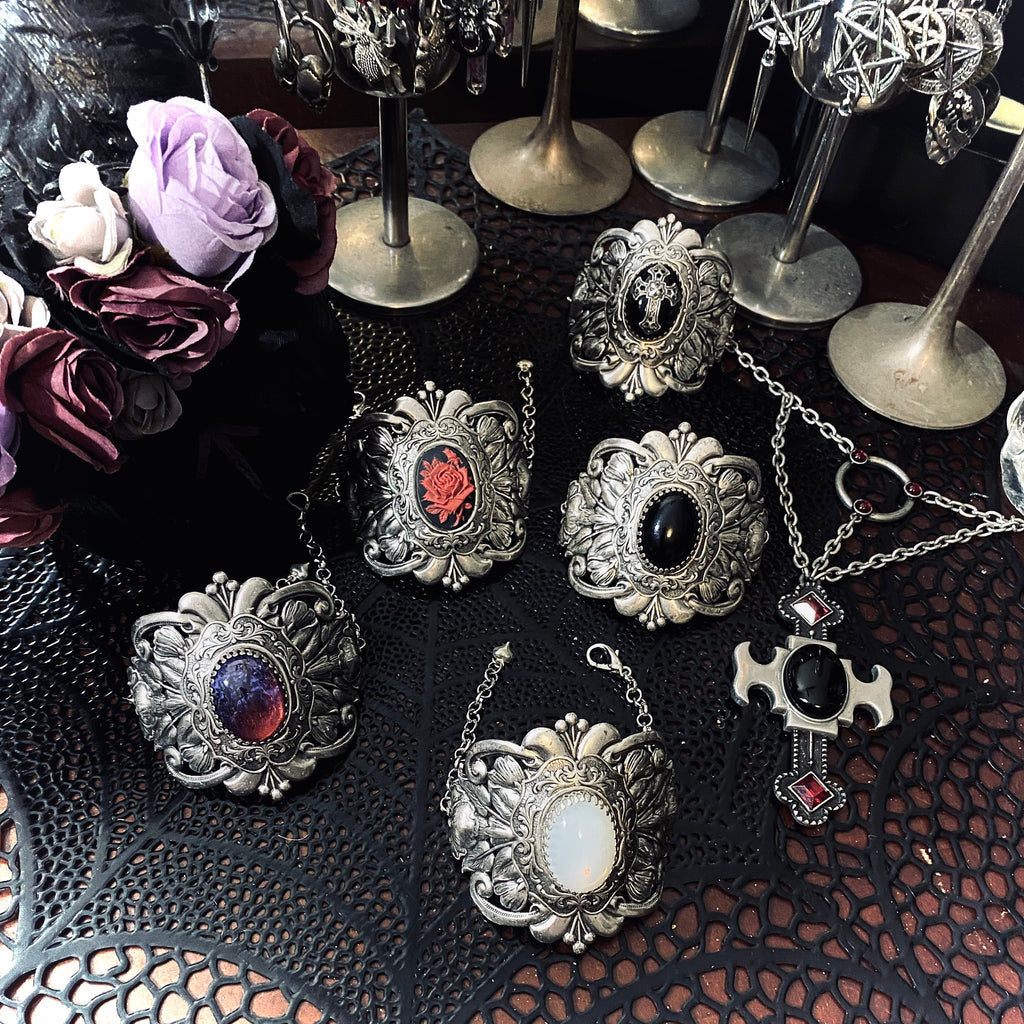 Onyx Rites Filigree Wrist Cuff