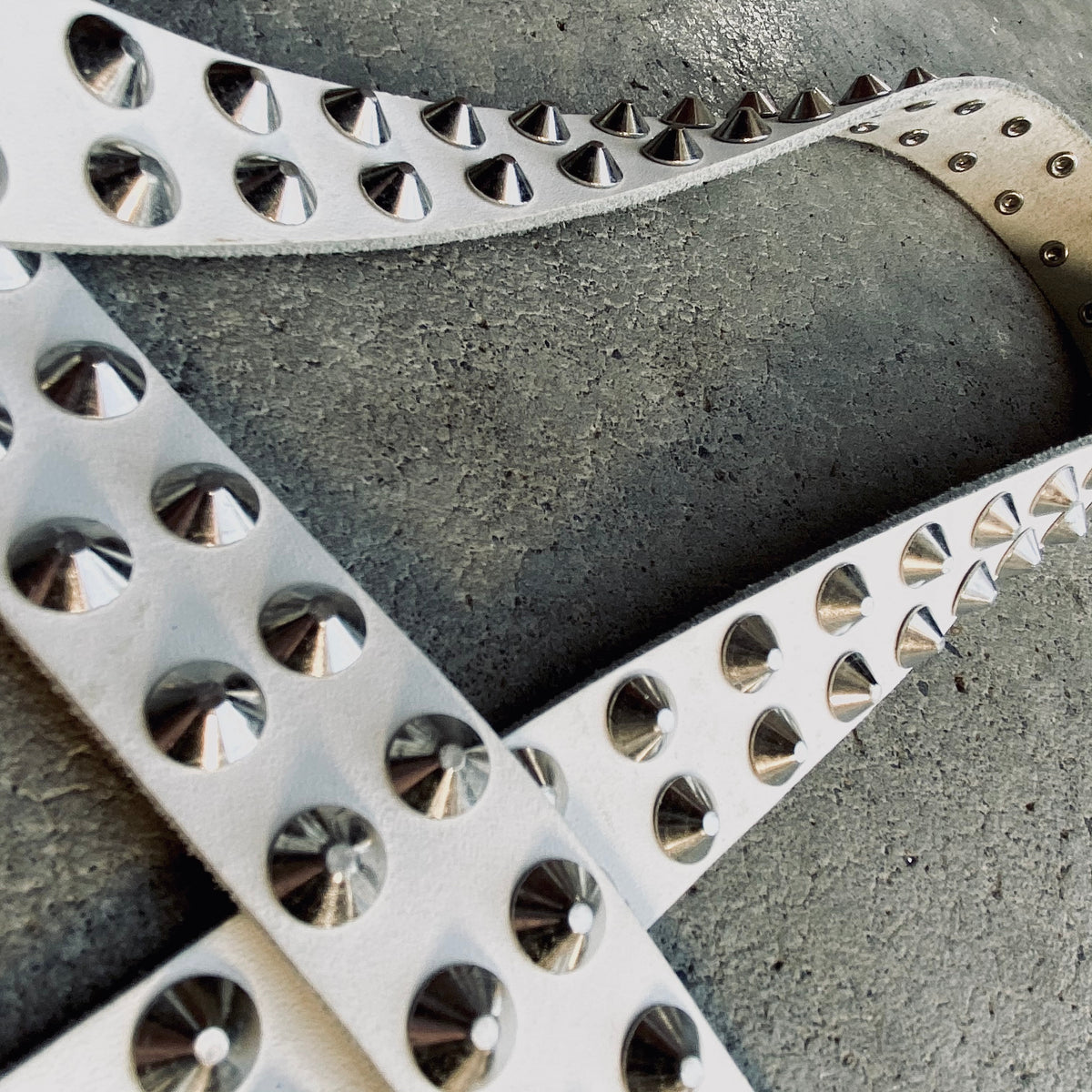 Lithe Studded Spike Leather Belt