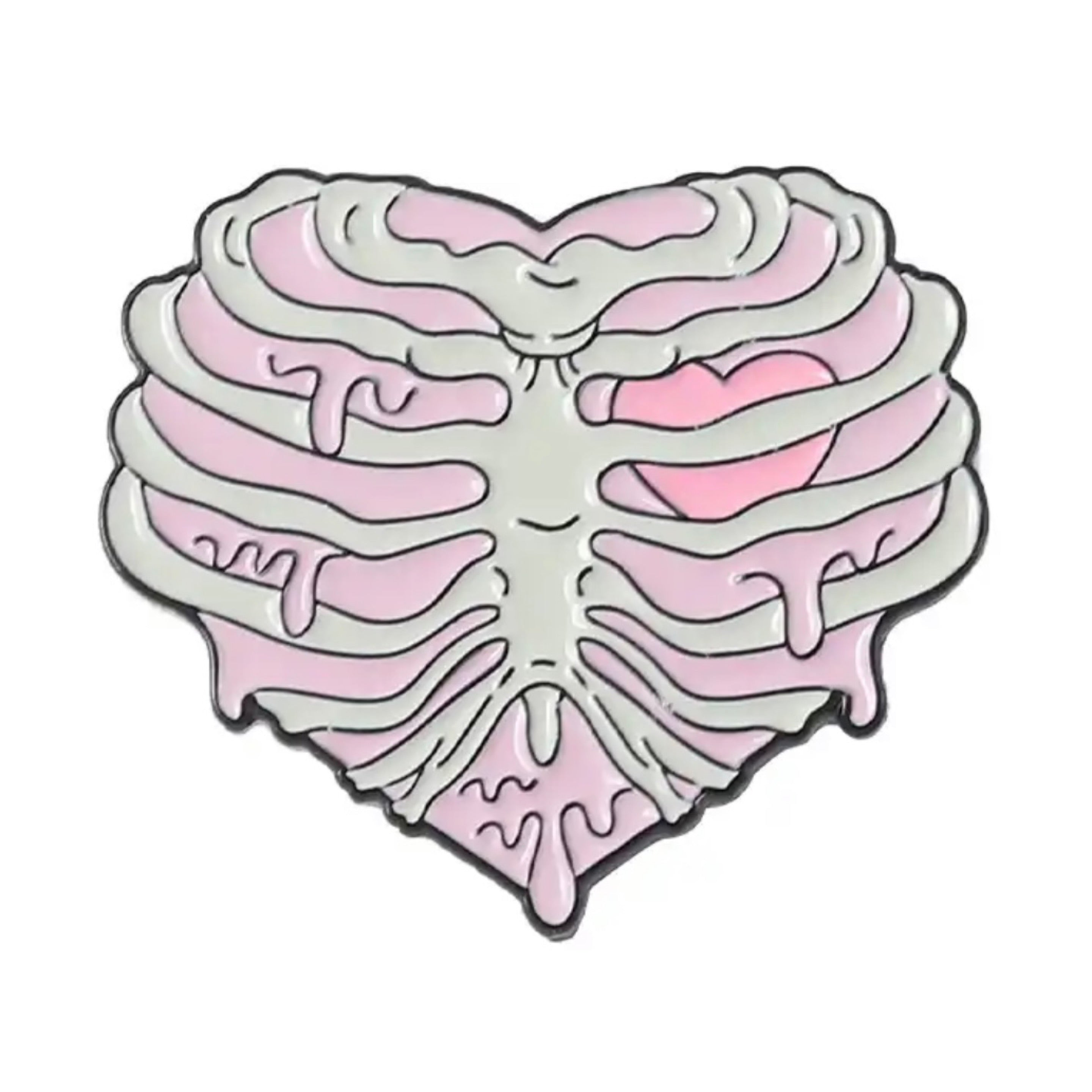 Ice Scream Heart Enamel Pin