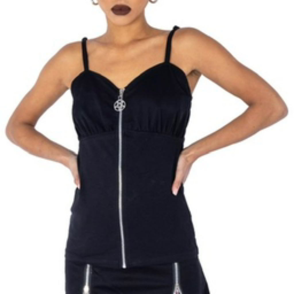 Pari Zip Front Top