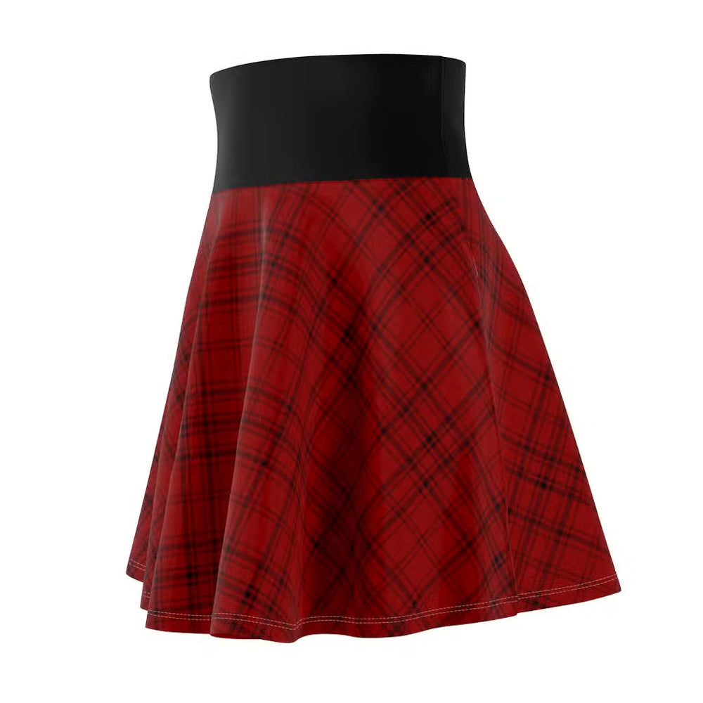 Jennacidal Rust Red Tartan Skater Skirt