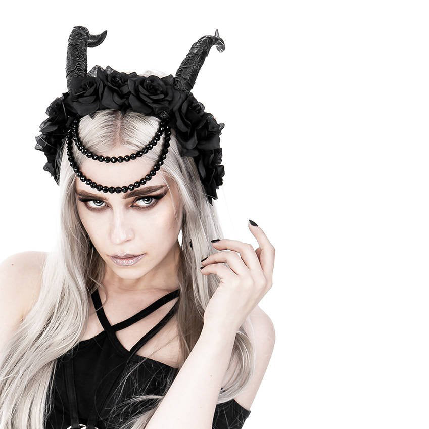 Tiefling Rose Crown Headpiece