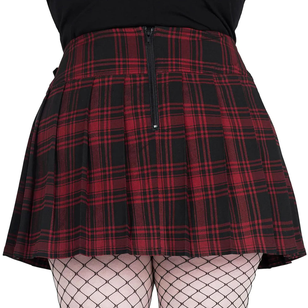 Bat Voyage Tartan Skirt