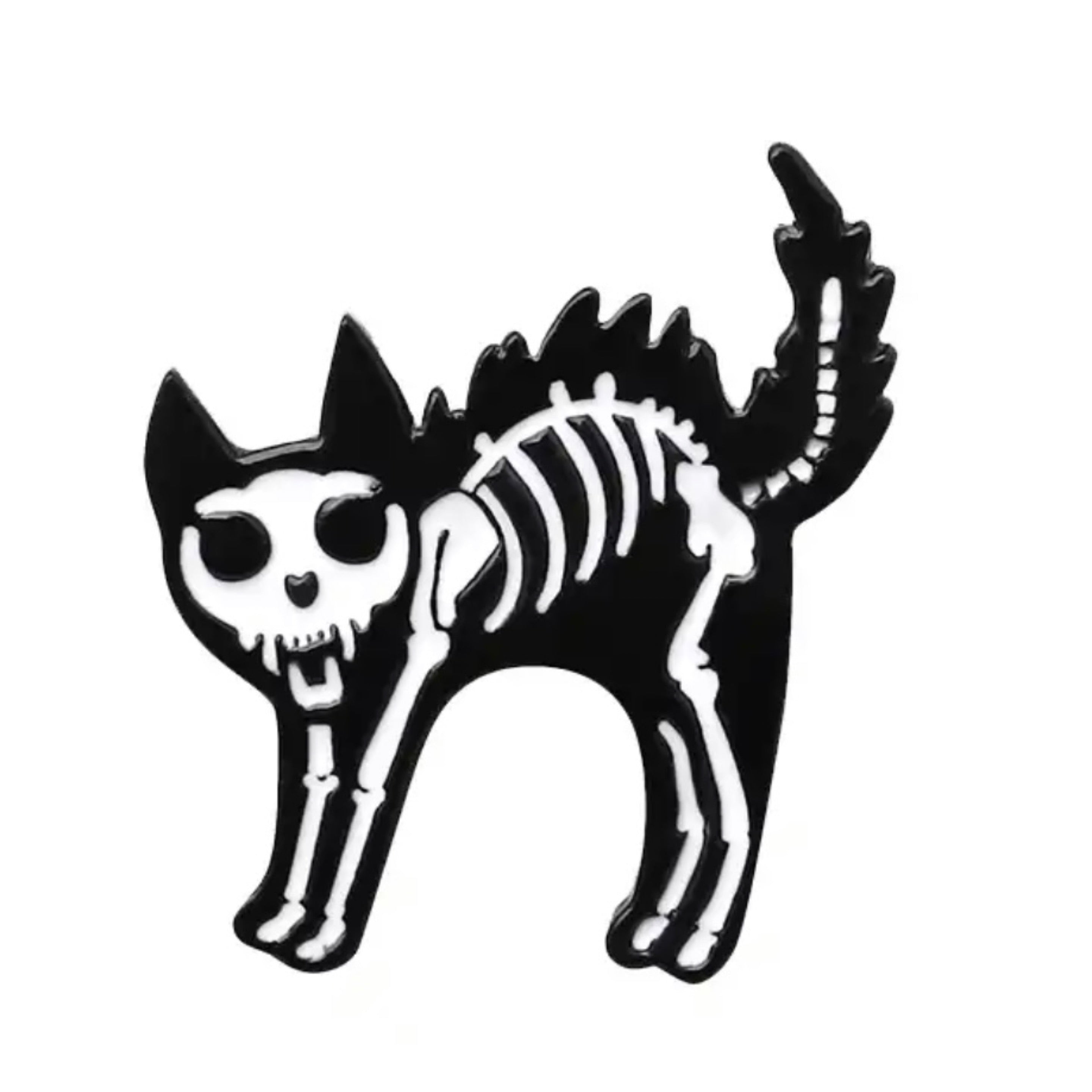 Scare-D Cat Enamel Pin