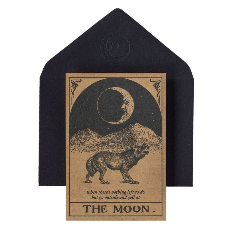 Moon Howler Tarot Blank Card