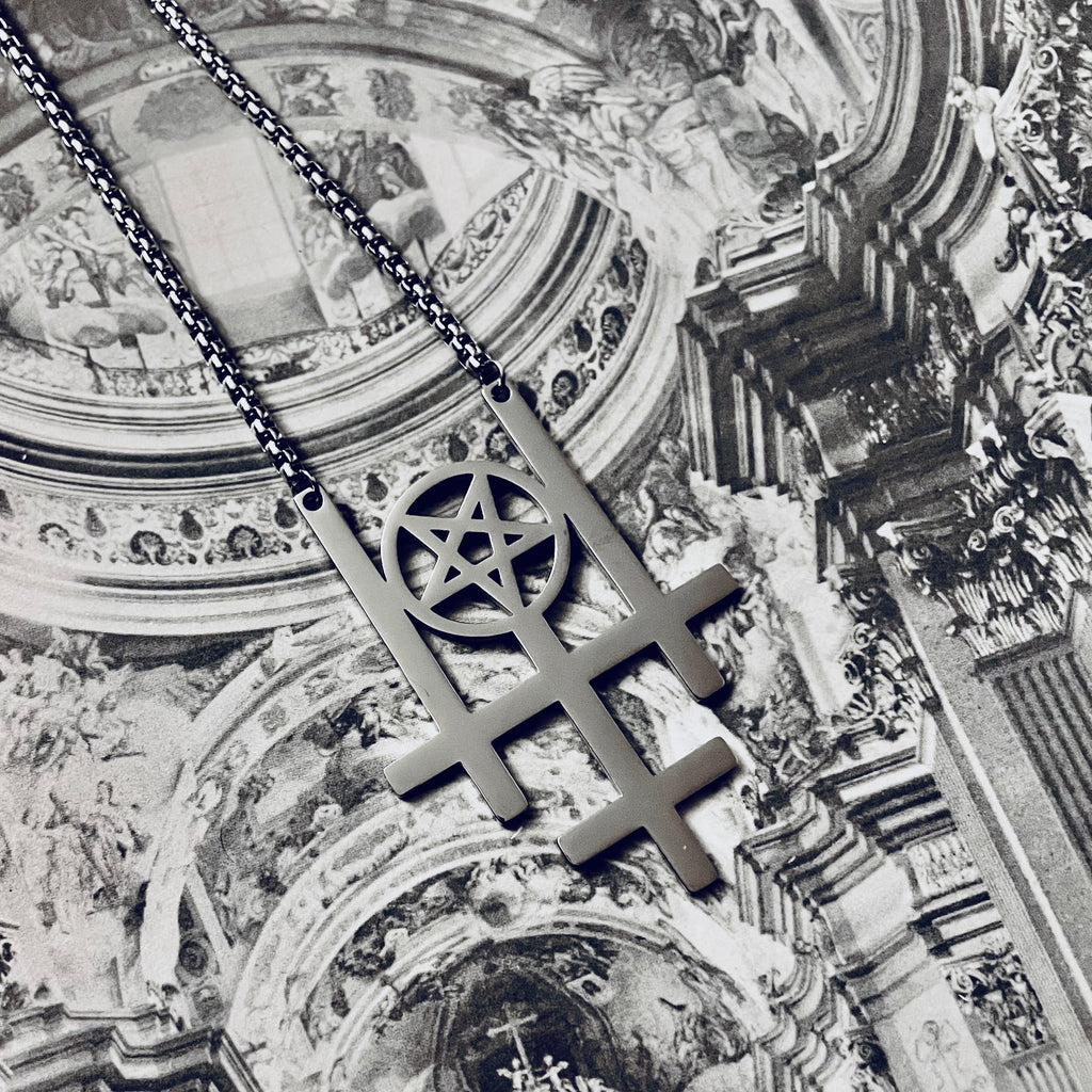 Valley of the Death Shadows Cross Necklace