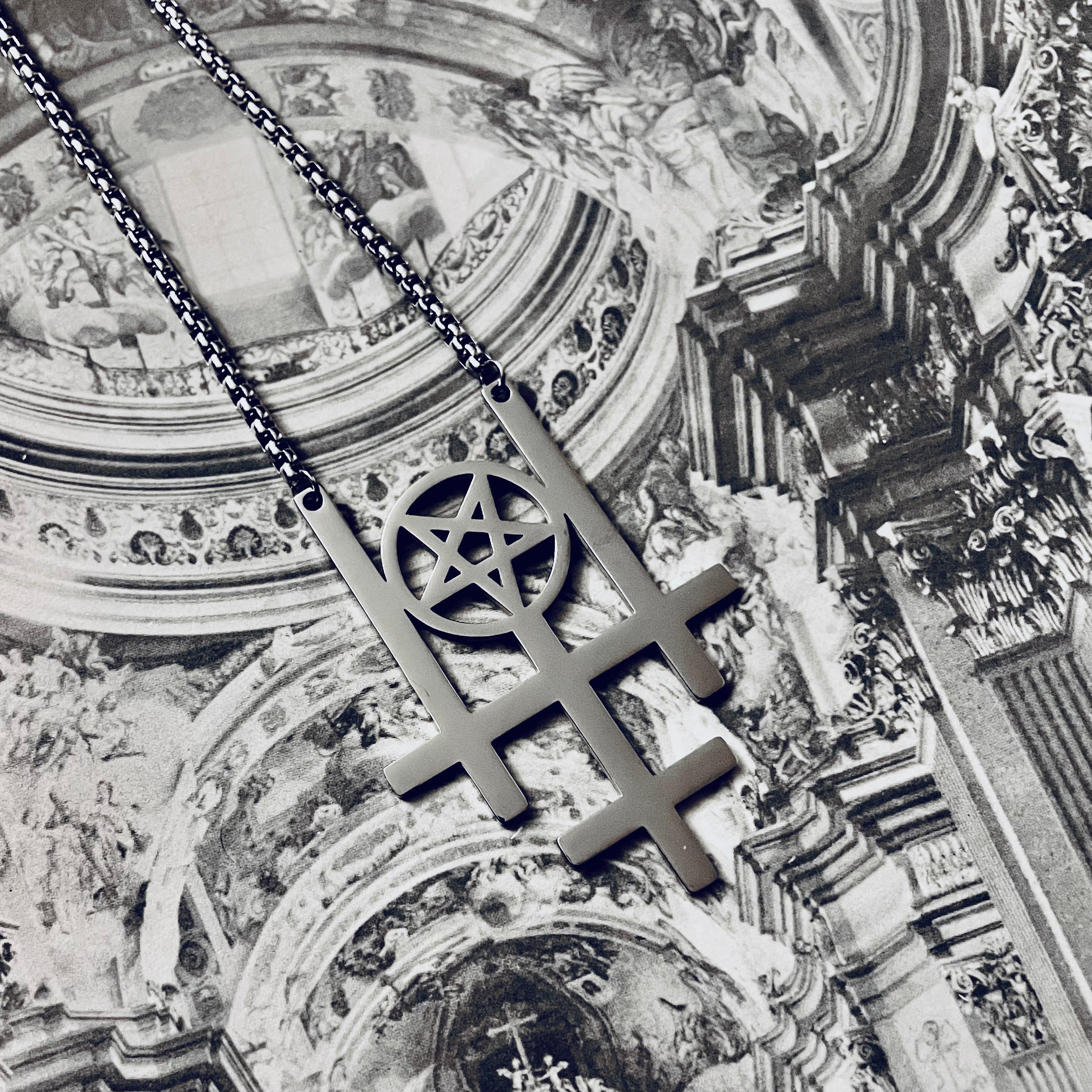 Valley of the Death Shadows Cross Necklace