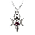 Triple Moon Goddess Danu Pendant Necklace