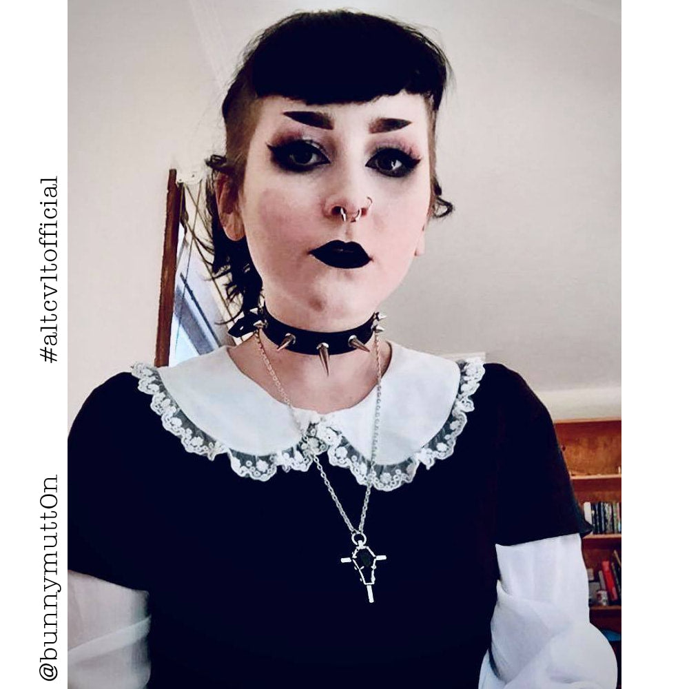 Sanctity Coffin Cross Necklace P371