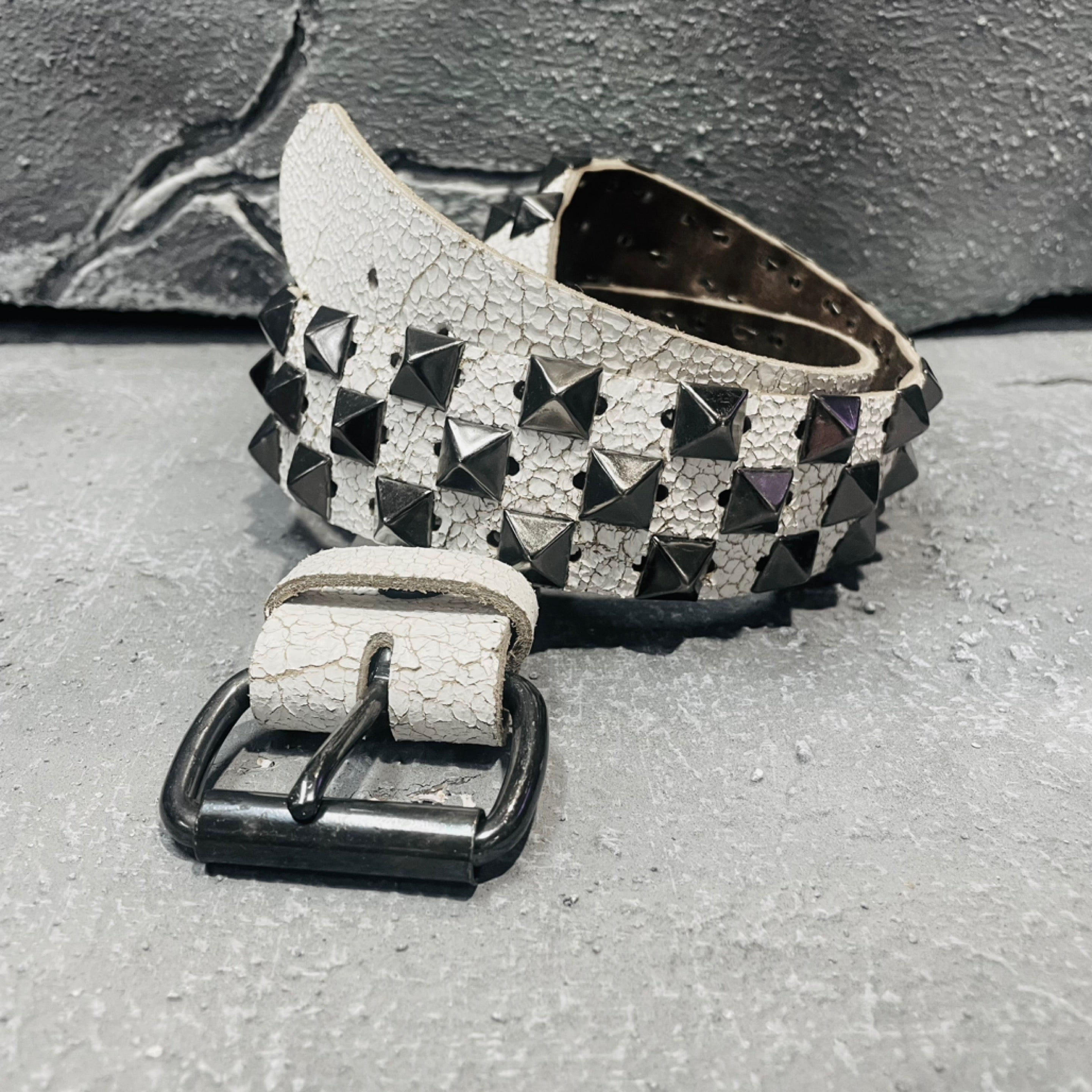 Arsenic Rustic Grunge Studded Leather  Belt