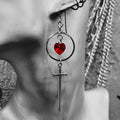 Crimson Wrath Heart of Honour Earrings
