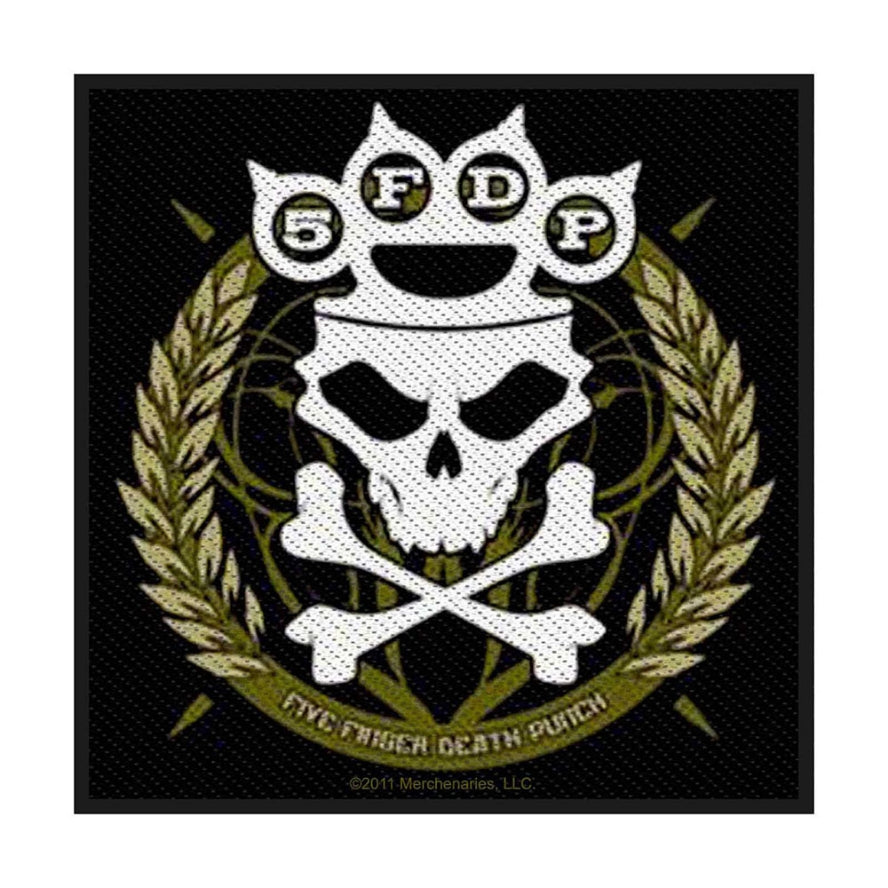 FIVE FINGER DEATH PUNCH (5FDP) Skull Knuckleduster Crest Patch