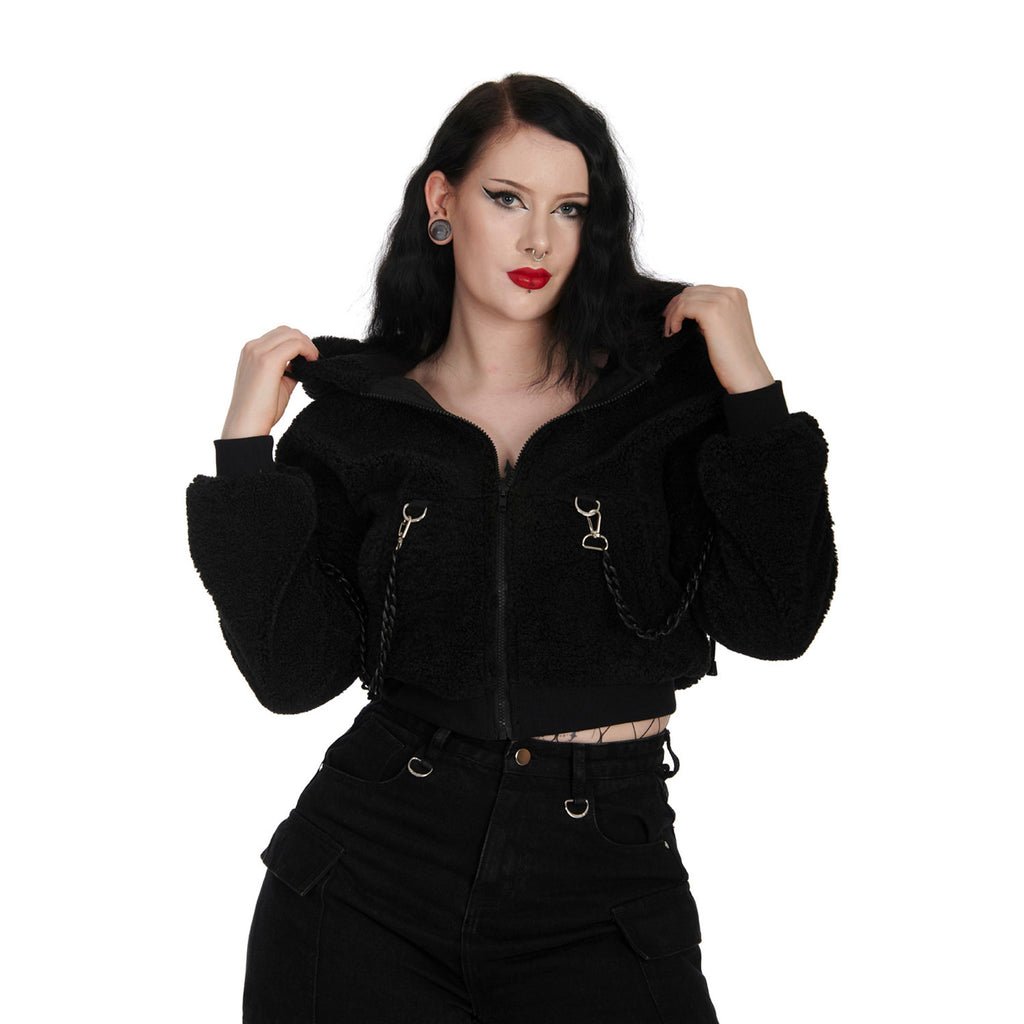 Black Bunny Laced Hood