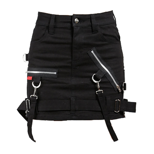 Strapped Bonded Mini Skirt