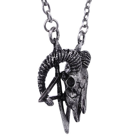 Ram Skull Arsenic Pentagram Necklace