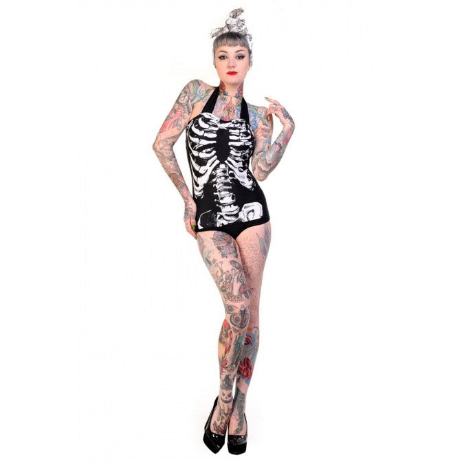 Them Bonez Skeleton One Piece Swimsuit