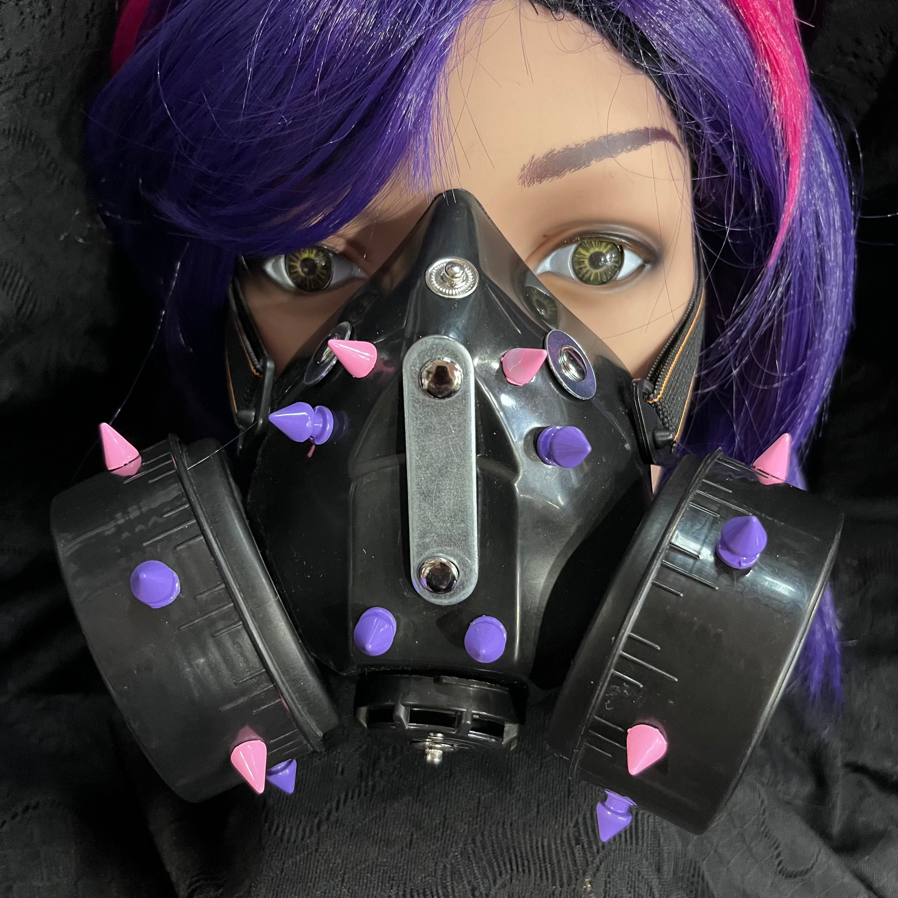 Pastel Ring Cybergoth Gas Mask