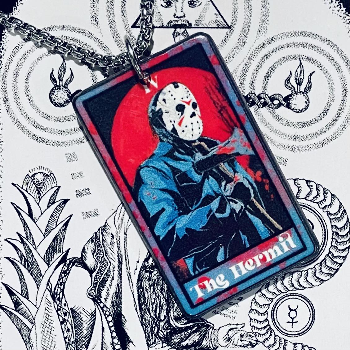 Horror Tarot Hermit Necklace