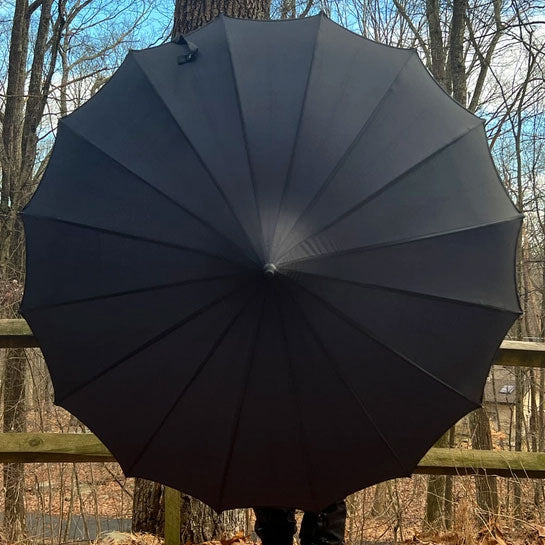 Batwing Pagoda Umbrella - Midnight Black