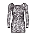 Distressed Web Net Mini Dress