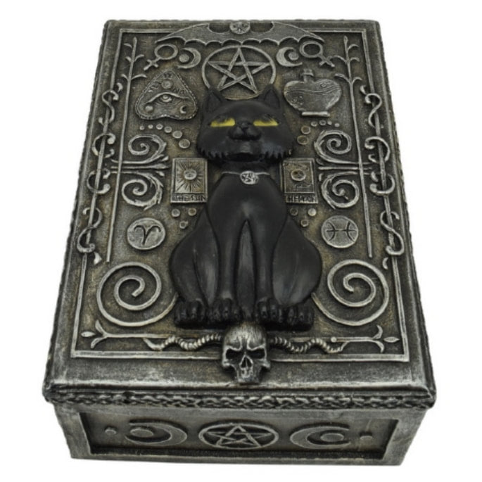 Black Cat Spirit Tarot Trinket Box